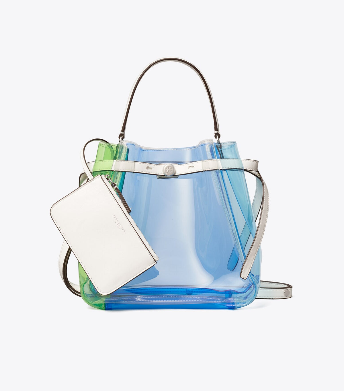 Romy Color-Block Clear Bucket Bag