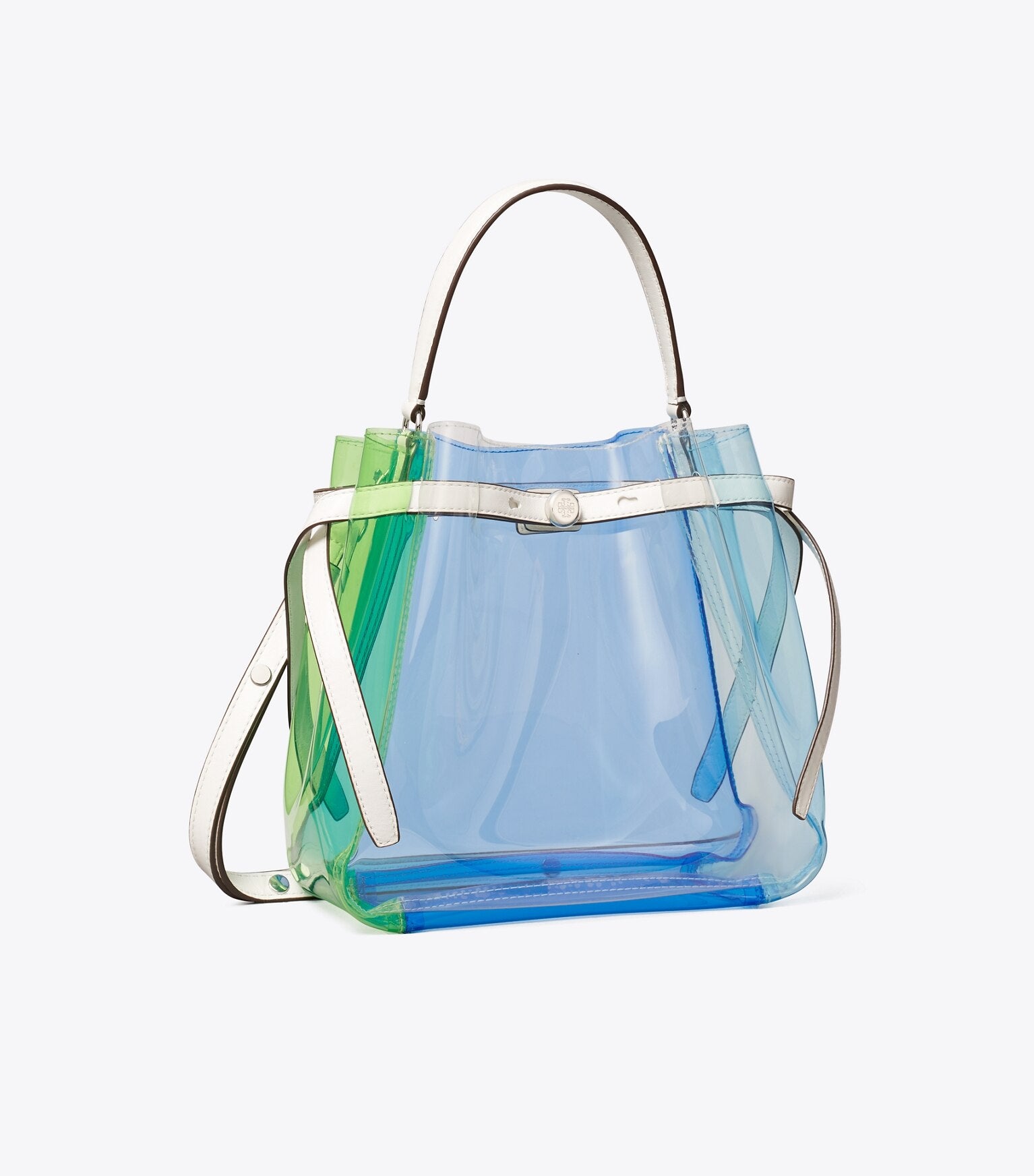 Romy Color-Block Clear Bucket Bag