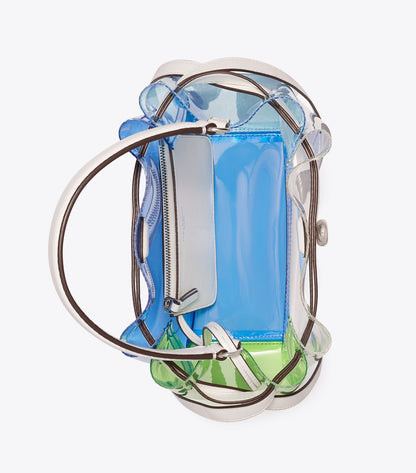 Romy Color-Block Clear Bucket Bag