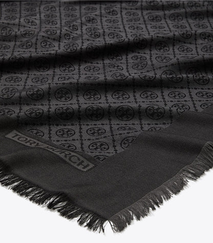 T Monogram Jacquard Traveler Scarf