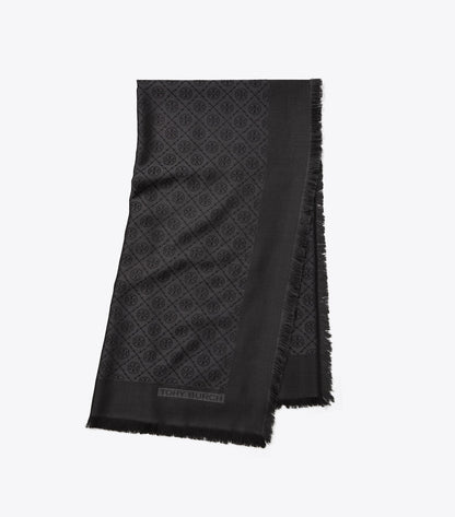 T Monogram Jacquard Traveler Scarf