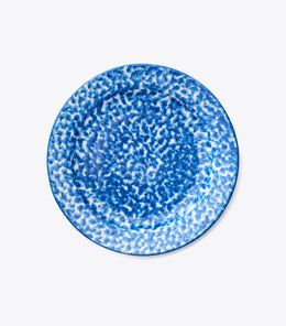 Spongeware Canape Plate, Set of 6