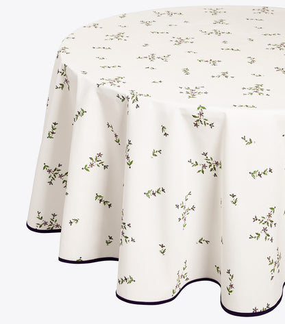 Jolie Fleur Round Tablecloth, 70"