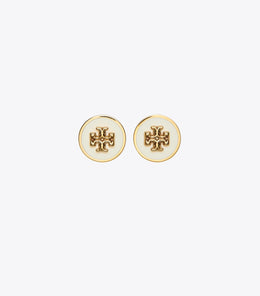 Icon Enamel Circle-Stud Earrings