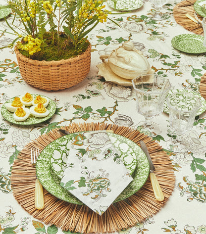 Spongeware Canape Plate, Set of 6
