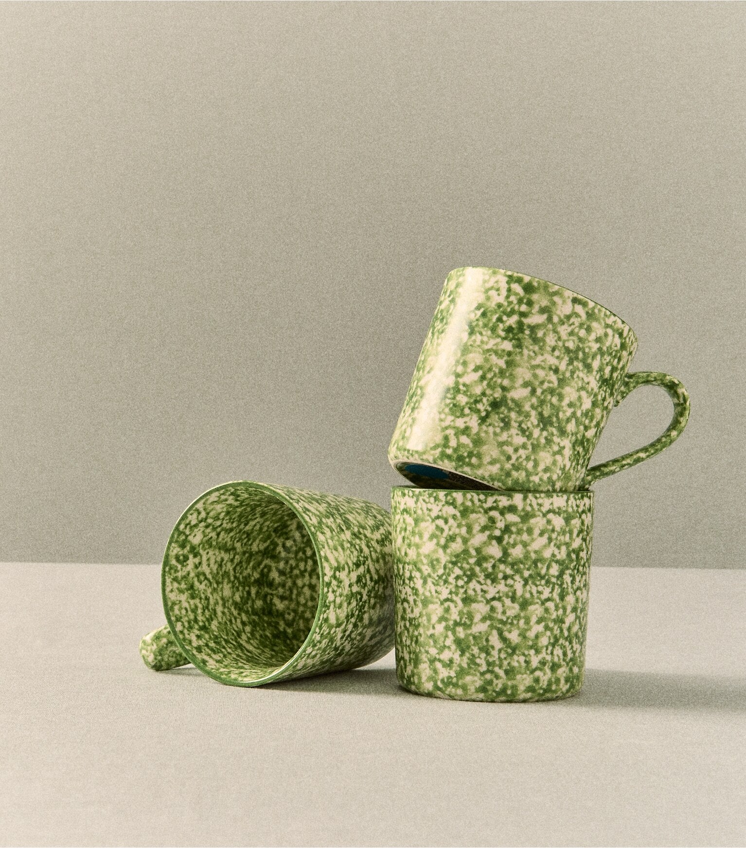 Spongeware Mug, Set of 4