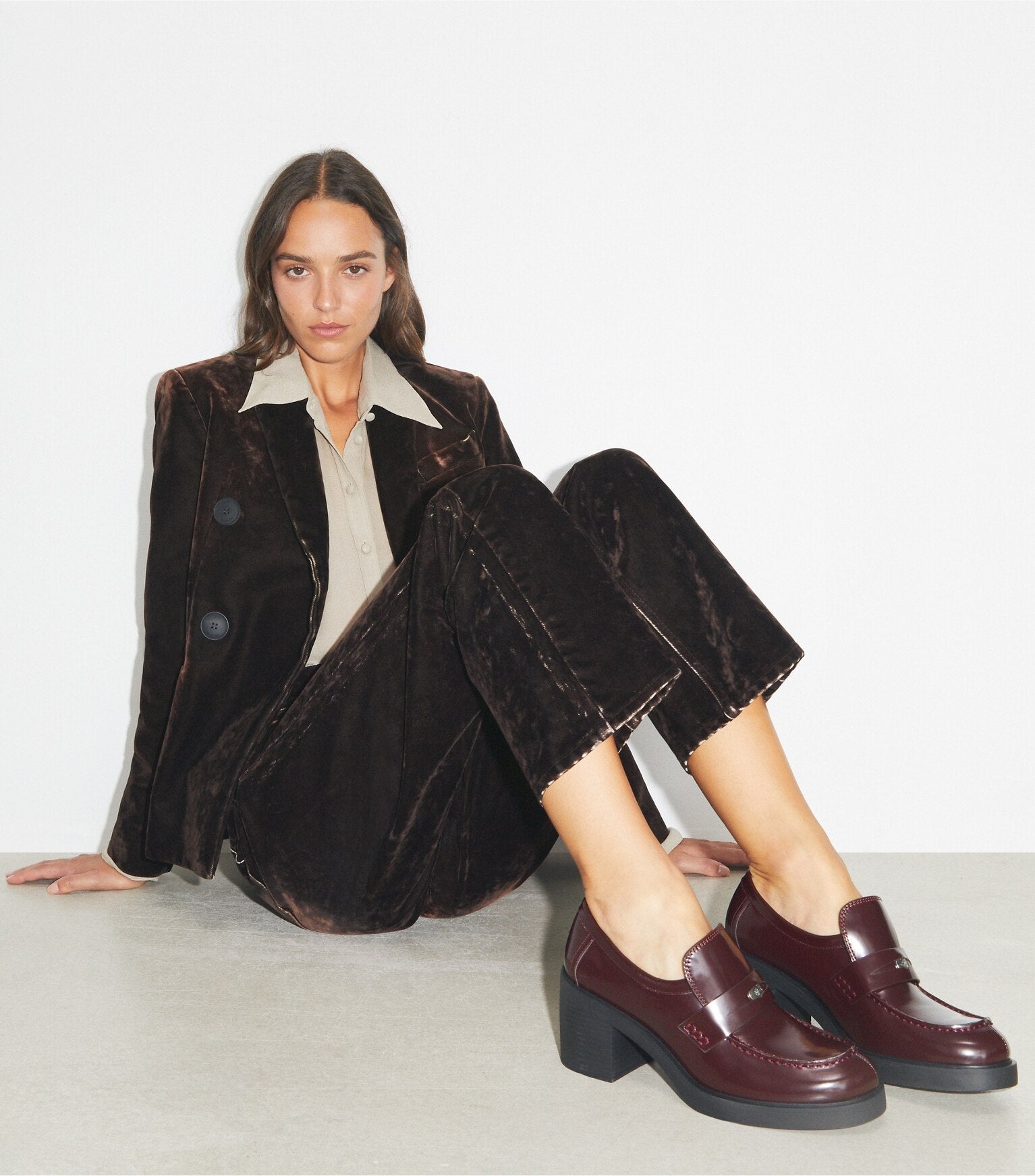 Classic Heeled Lug Loafer