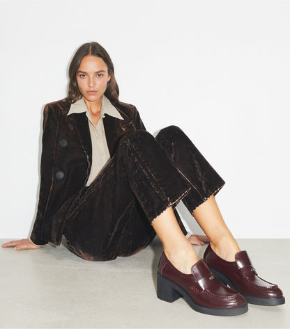 Classic Heeled Lug Loafer