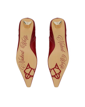 Tempting Crinkle Patent Leather Red
