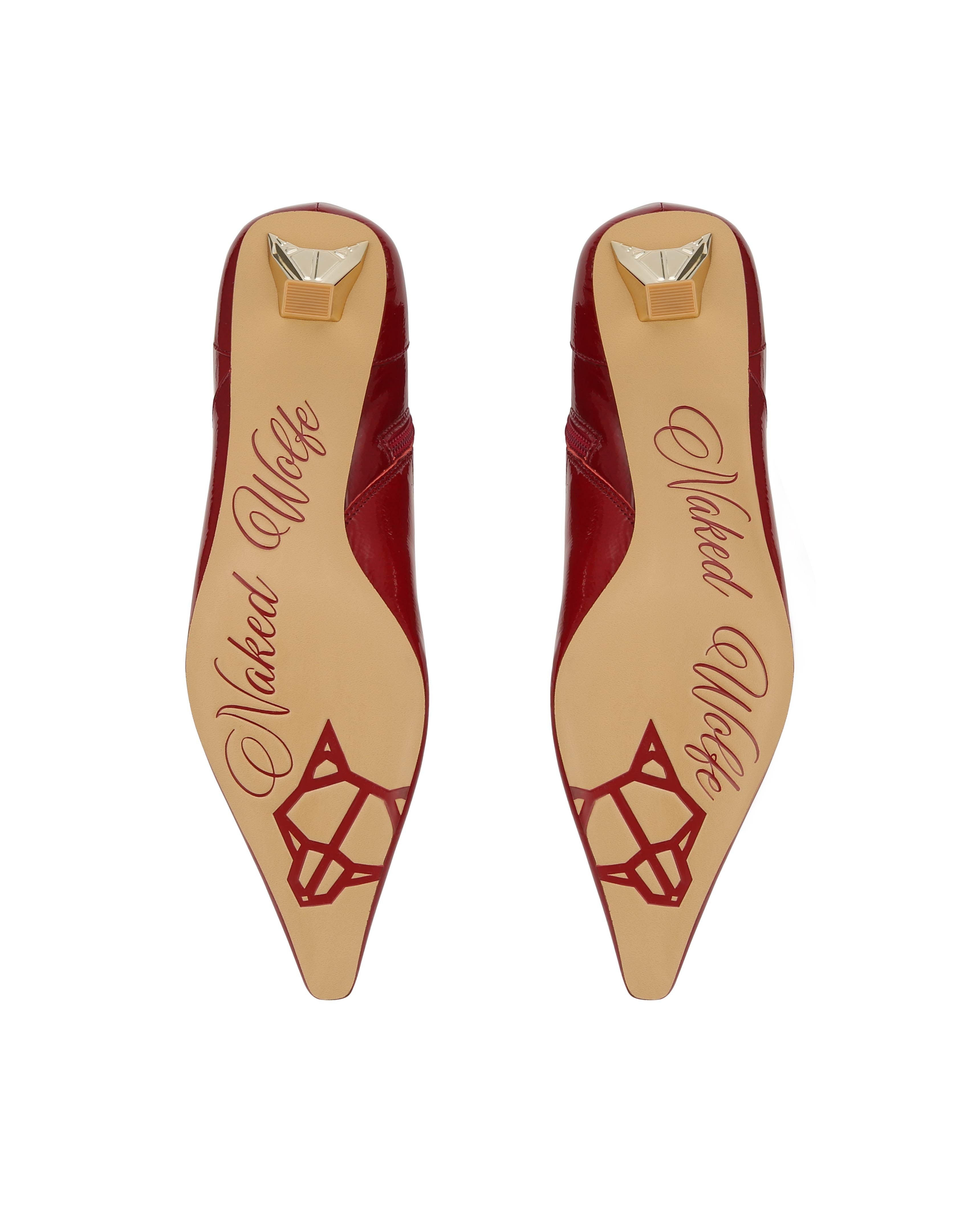 Tempting Crinkle Patent Leather Red