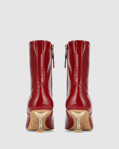 Tempting Crinkle Patent Leather Red
