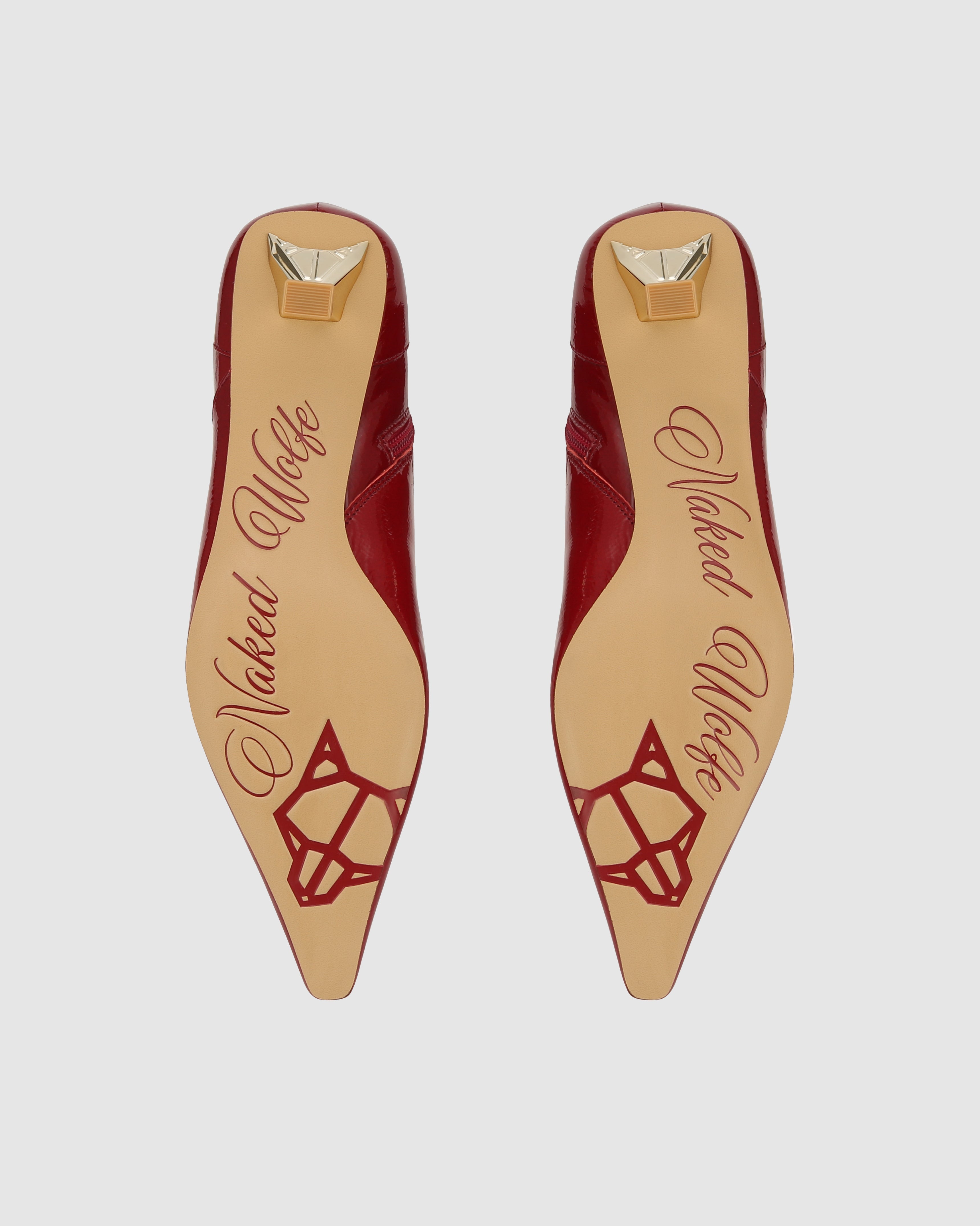 Tempting Crinkle Patent Leather Red