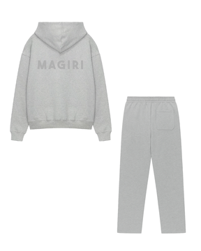 Magiri Core Puff Printed Logo Hoodie & Joggers Tracksuit in Grey