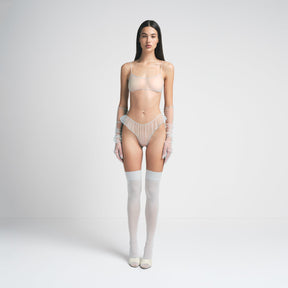 TULLE THONG | PLATINUM CONTRAST
