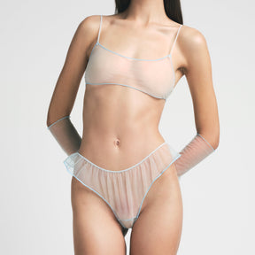 TULLE THONG | PLATINUM CONTRAST