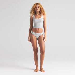 STRETCH LACE DIPPED THONG 3-PACK | IVORY MULTI