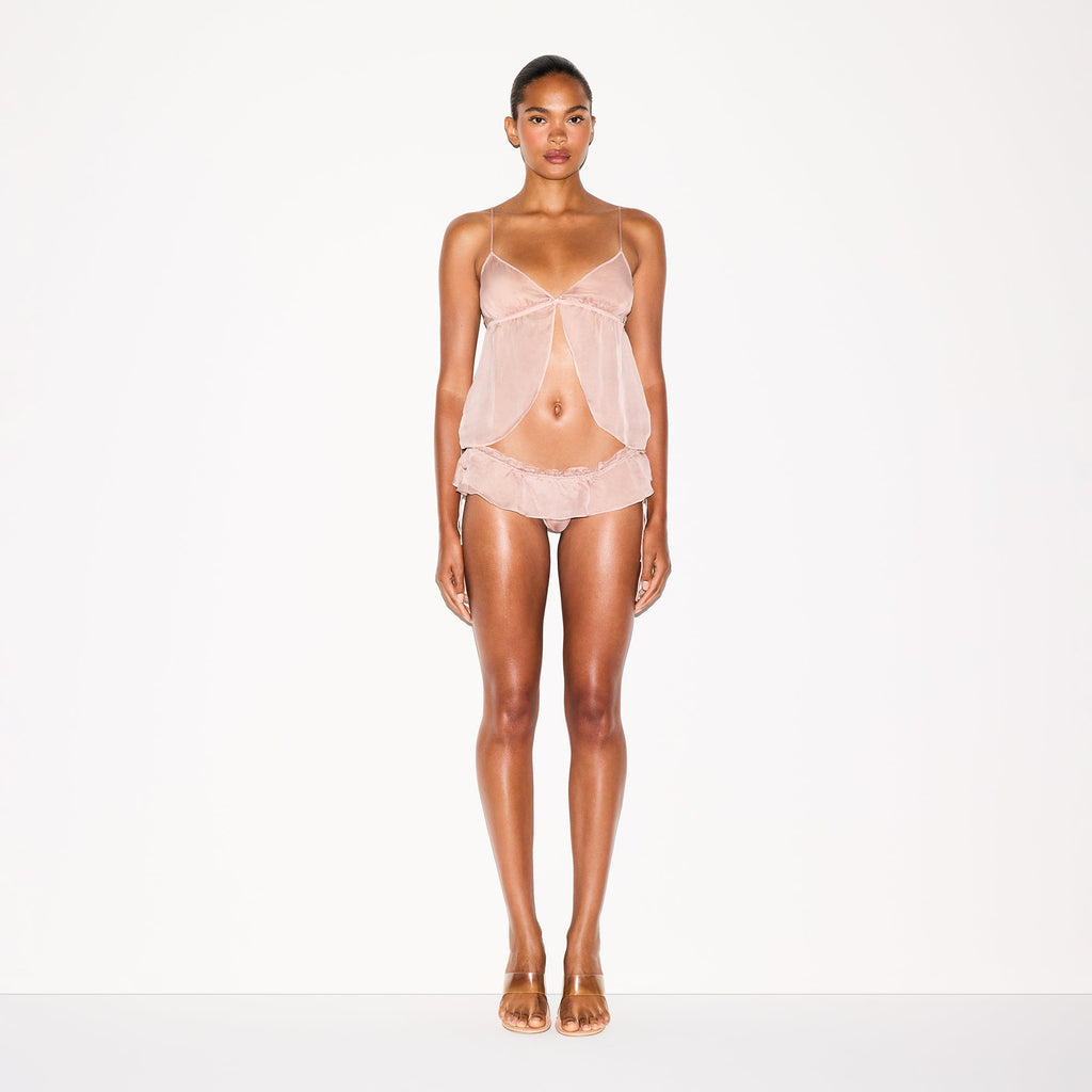 SKIMS ROMANCE BABYDOLL TOP | LIGHT FAWN