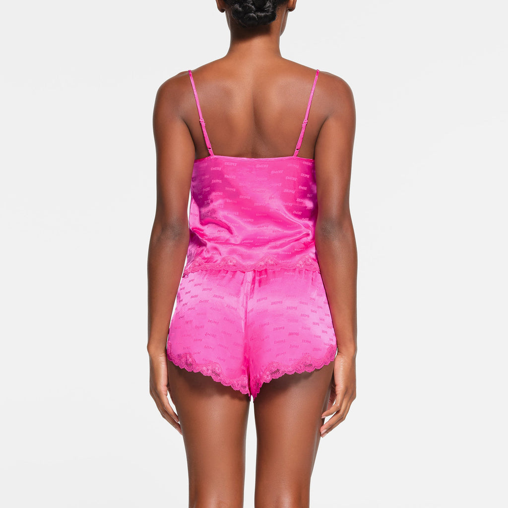 SKIMS JACQUARD LACE CAMI | HOT PINK