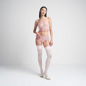 TULLE CAMI AND BRIEF SET | CHERRY BLOSSOM CONTRAST