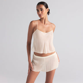 SKIMS ROMANCE CAMI AND SHORT SET | IVORY