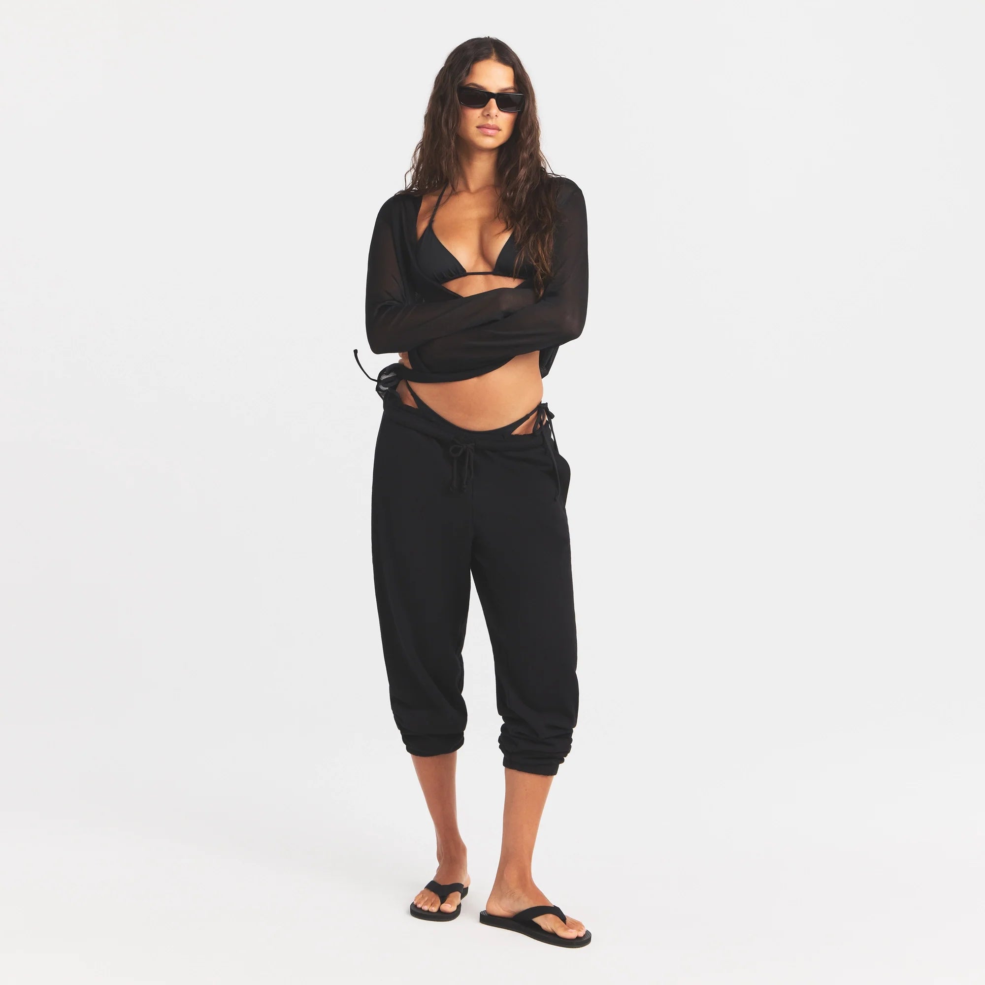 Slinky Knit Deep Plunge Top