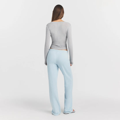 Sheer Modal Crewneck Henley