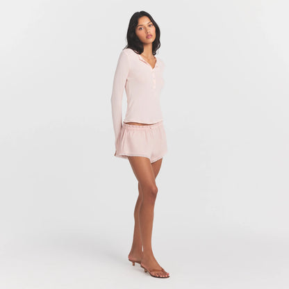 Sheer Modal Crewneck Henley