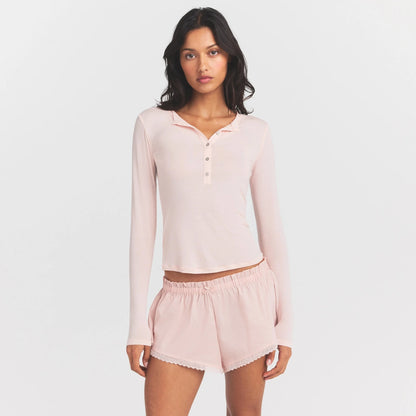 Sheer Modal Crewneck Henley