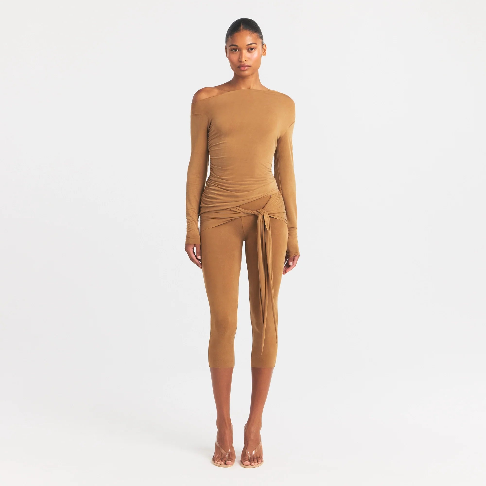 Cupro Jersey Asymmetrical Top