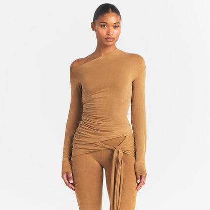 Cupro Jersey Asymmetrical Top