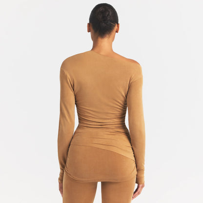 Cupro Jersey Asymmetrical Top