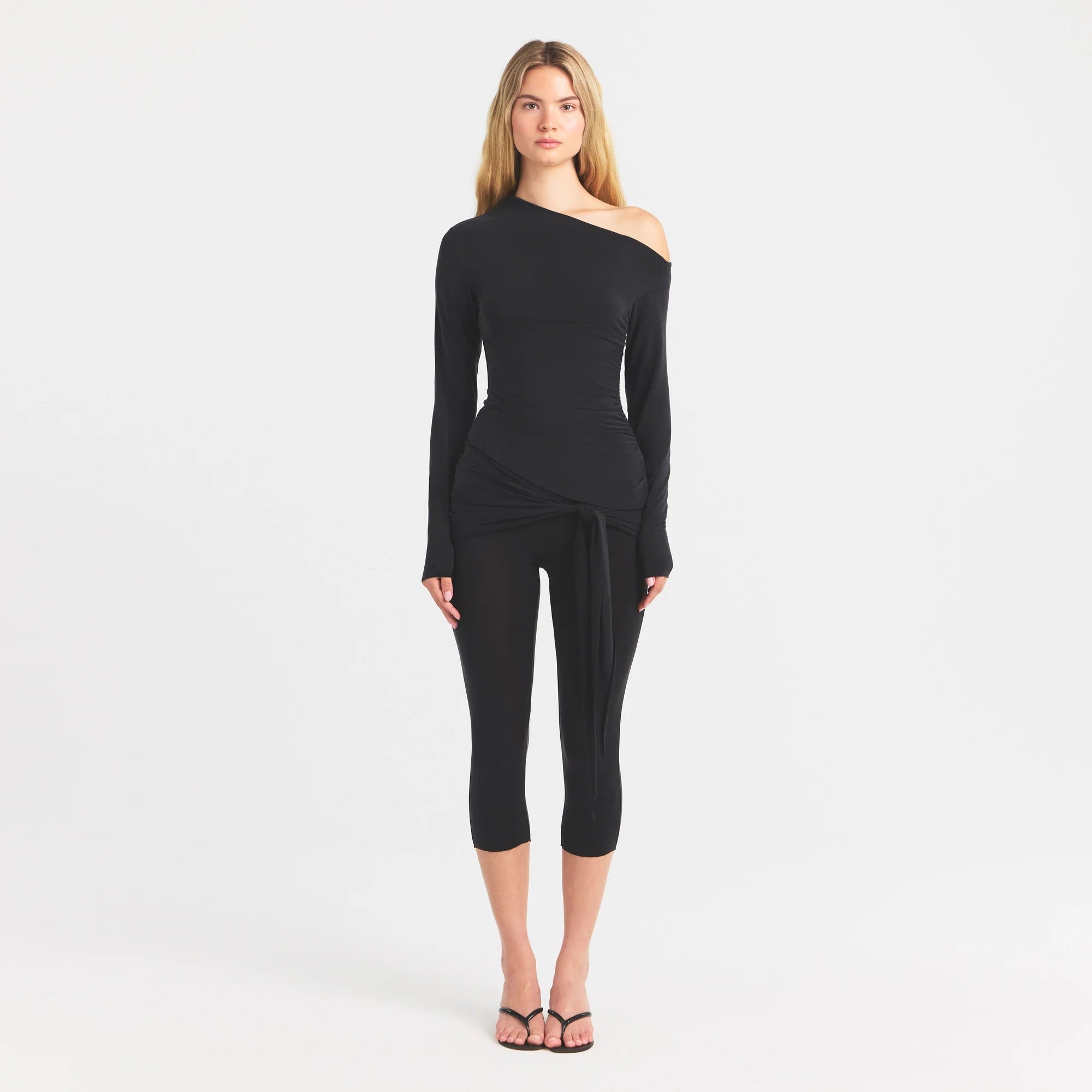 Cupro Jersey Asymmetrical Top