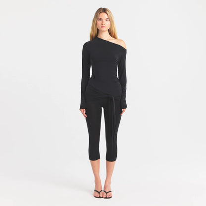 Cupro Jersey Asymmetrical Top
