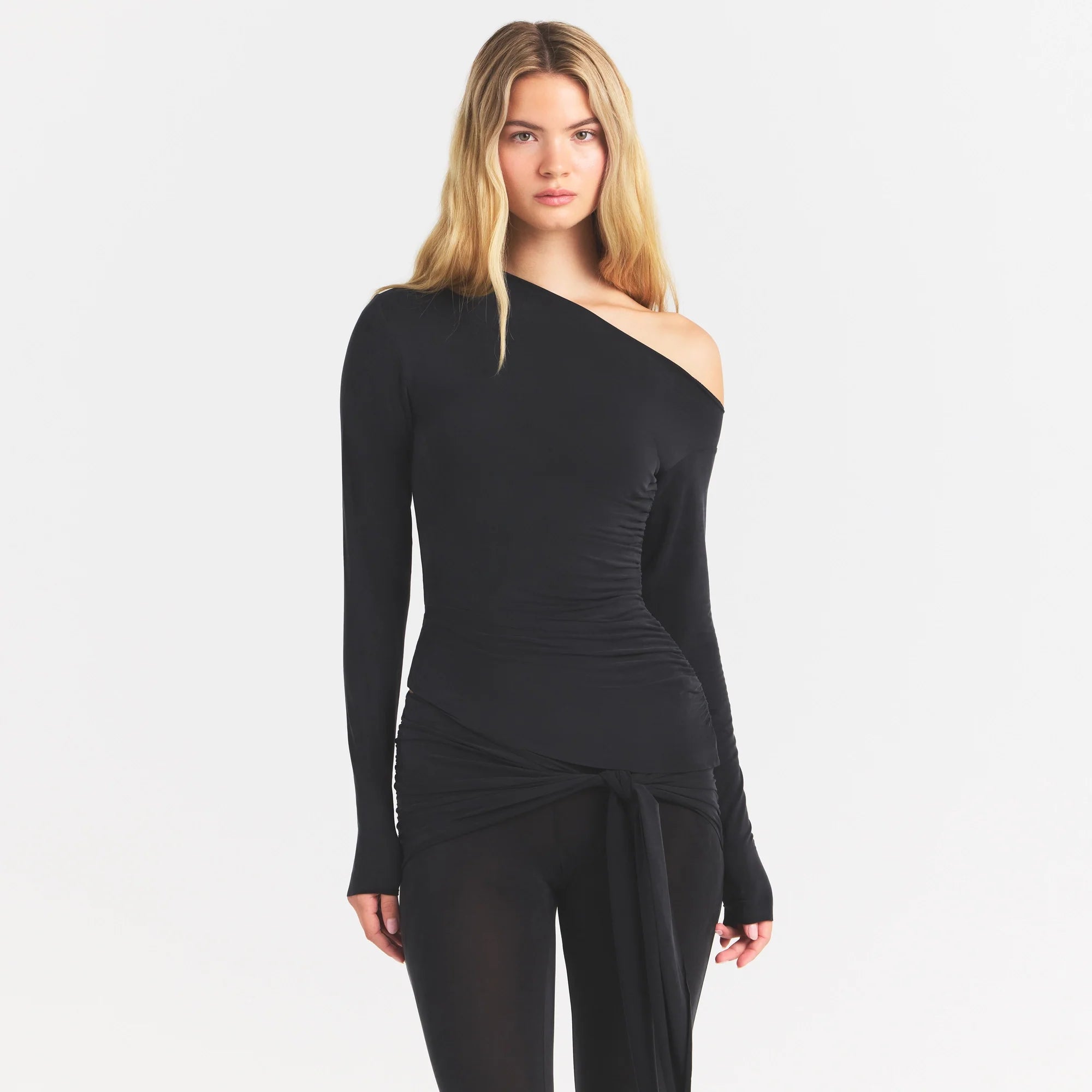 Cupro Jersey Asymmetrical Top