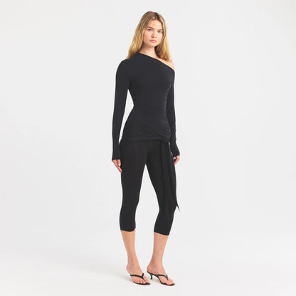 Cupro Jersey Asymmetrical Top