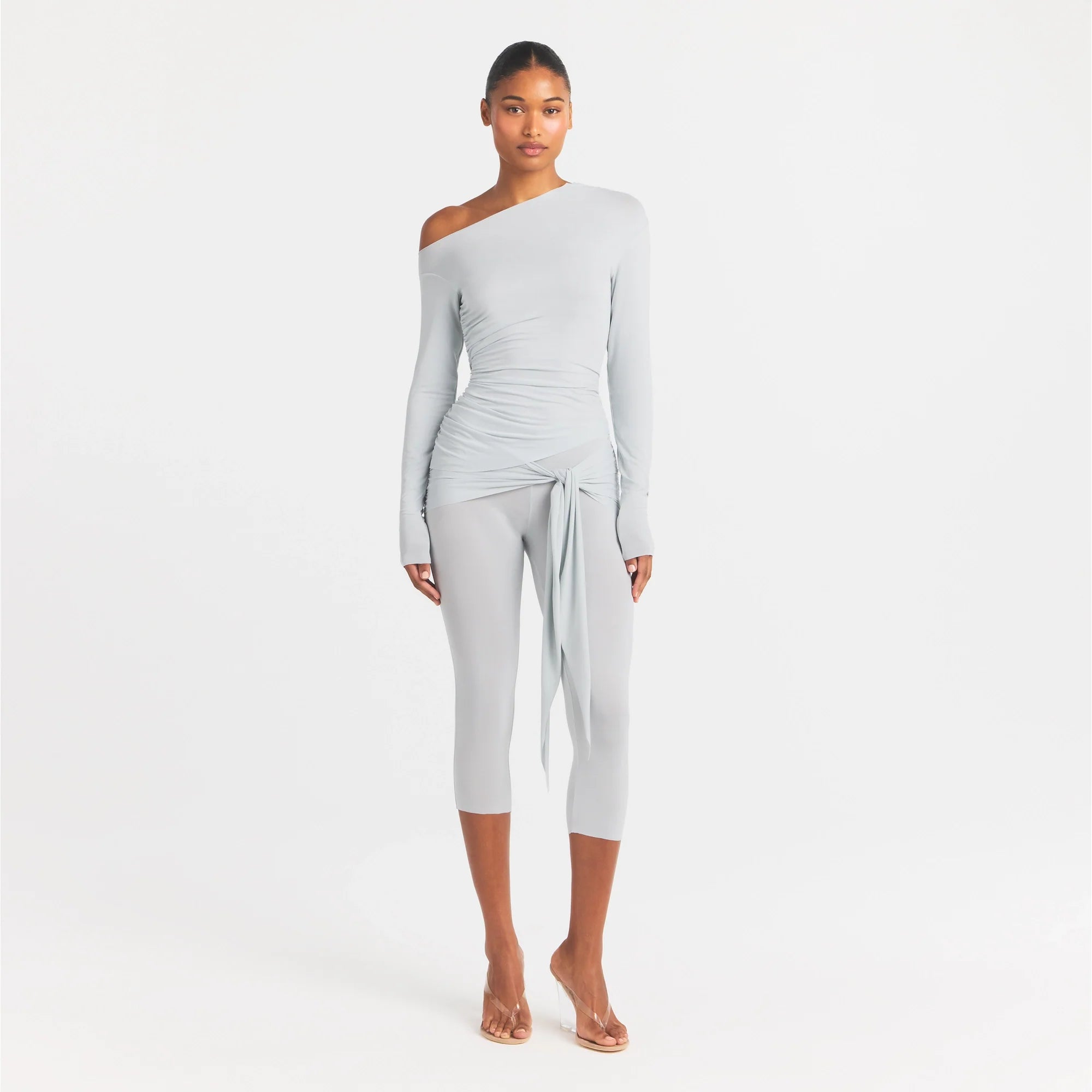 Cupro Jersey Asymmetrical Top