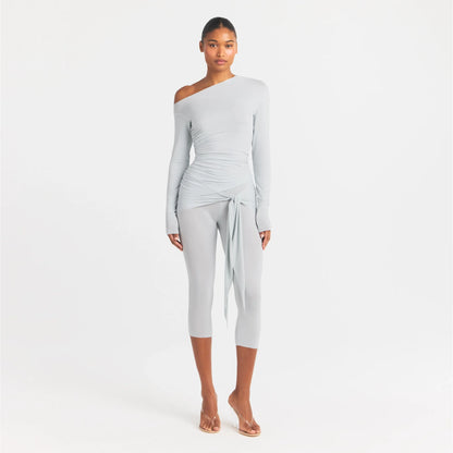Cupro Jersey Asymmetrical Top