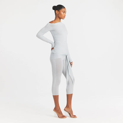 Cupro Jersey Asymmetrical Top