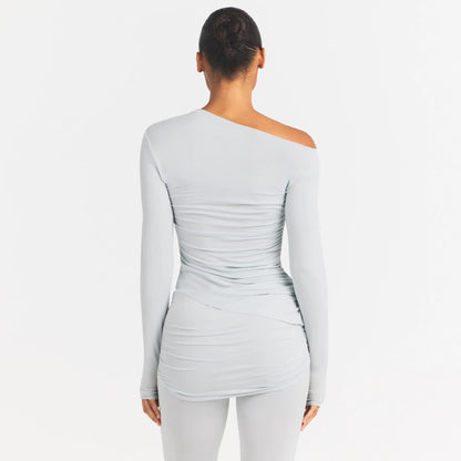 Cupro Jersey Asymmetrical Top