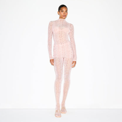 MILKY SHEER TUNIC | ROSE PASTEL SNAKE PRINT