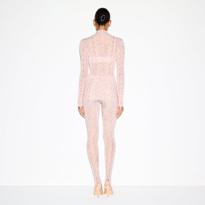 MILKY SHEER TUNIC | ROSE PASTEL SNAKE PRINT