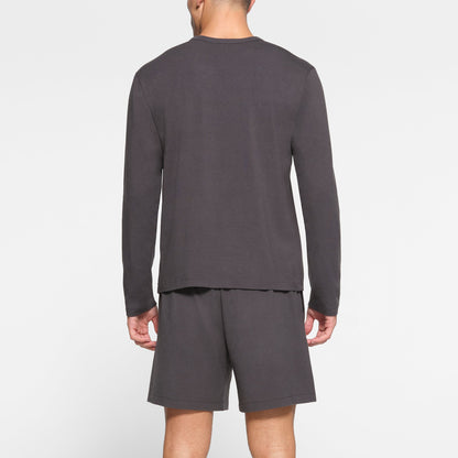 JERSEY LOUNGE MENS RELAXED LONG SLEEVE T-SHIRT | ASH