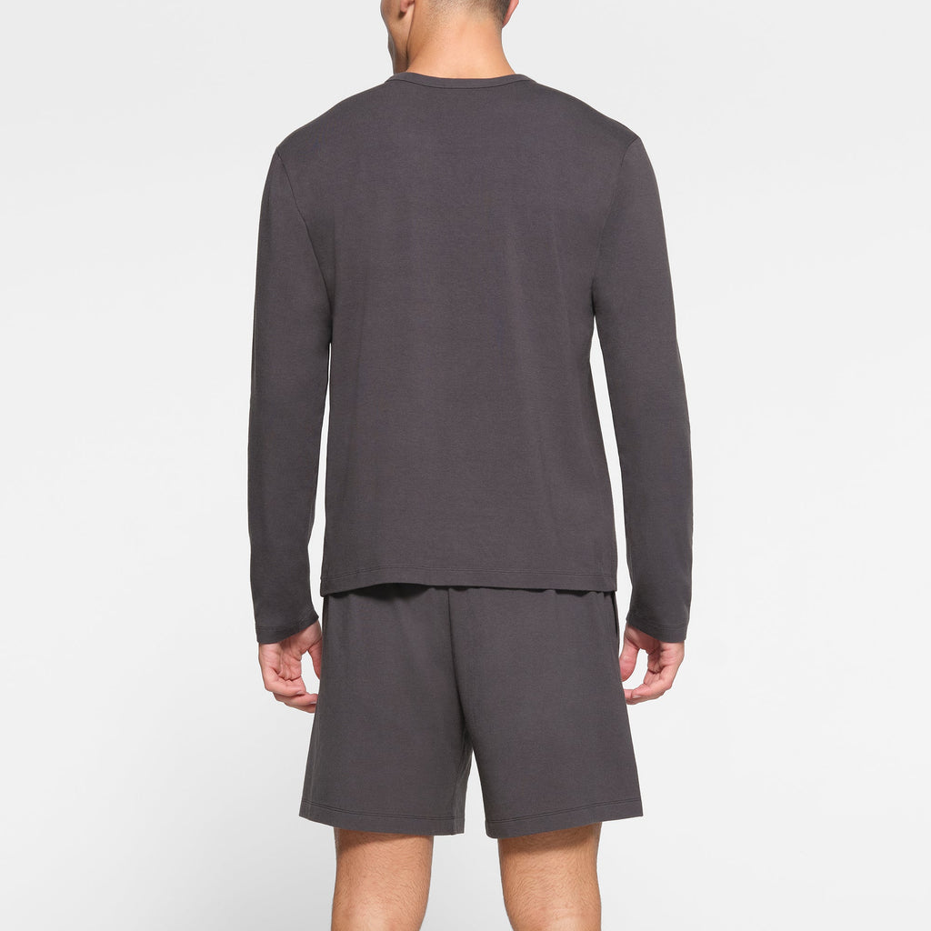 JERSEY LOUNGE MENS RELAXED LONG SLEEVE T-SHIRT | ASH