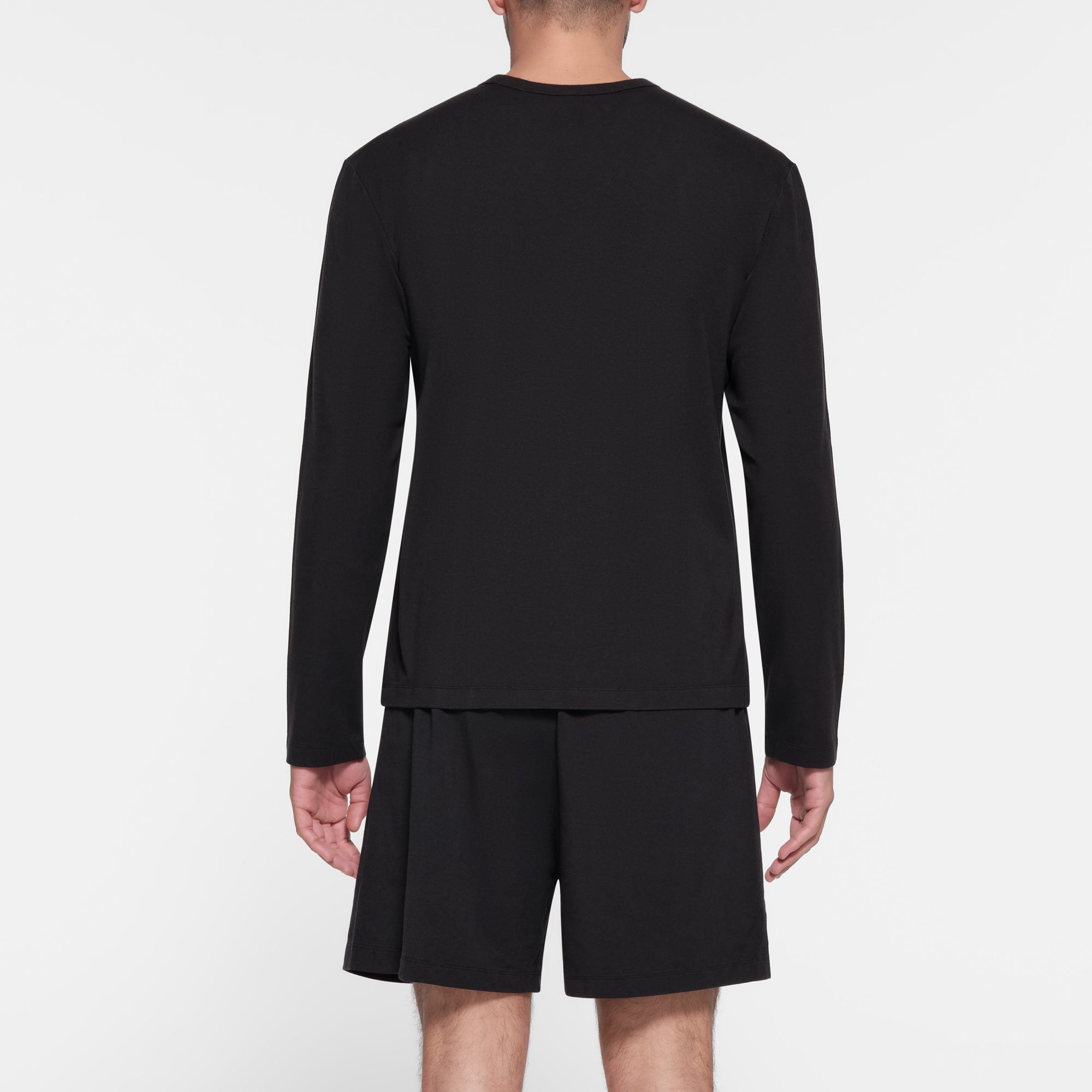 JERSEY LOUNGE MENS RELAXED LONG SLEEVE T-SHIRT | OBSIDIAN