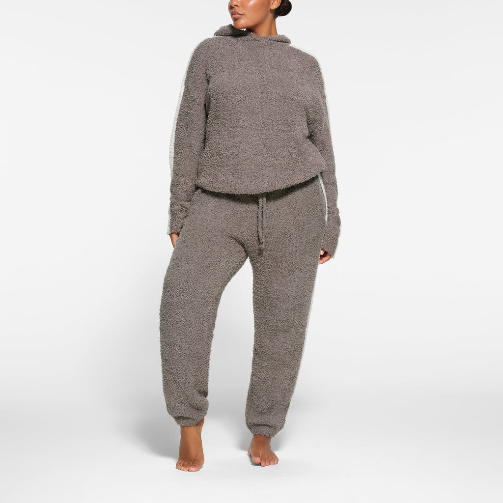 COZY KNIT UNISEX HOODIE | GREY CHALK MULTI