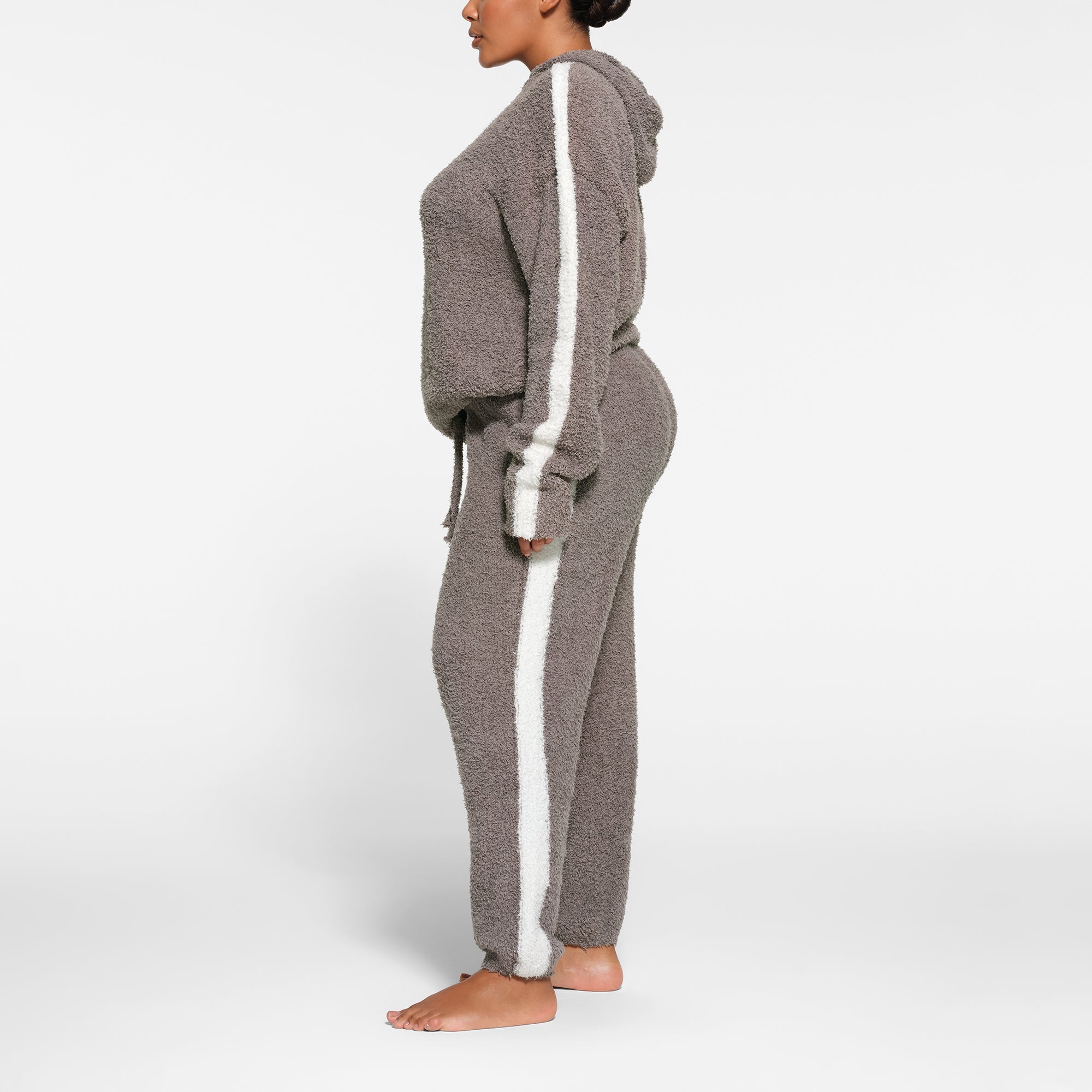 COZY KNIT UNISEX HOODIE | GREY CHALK MULTI