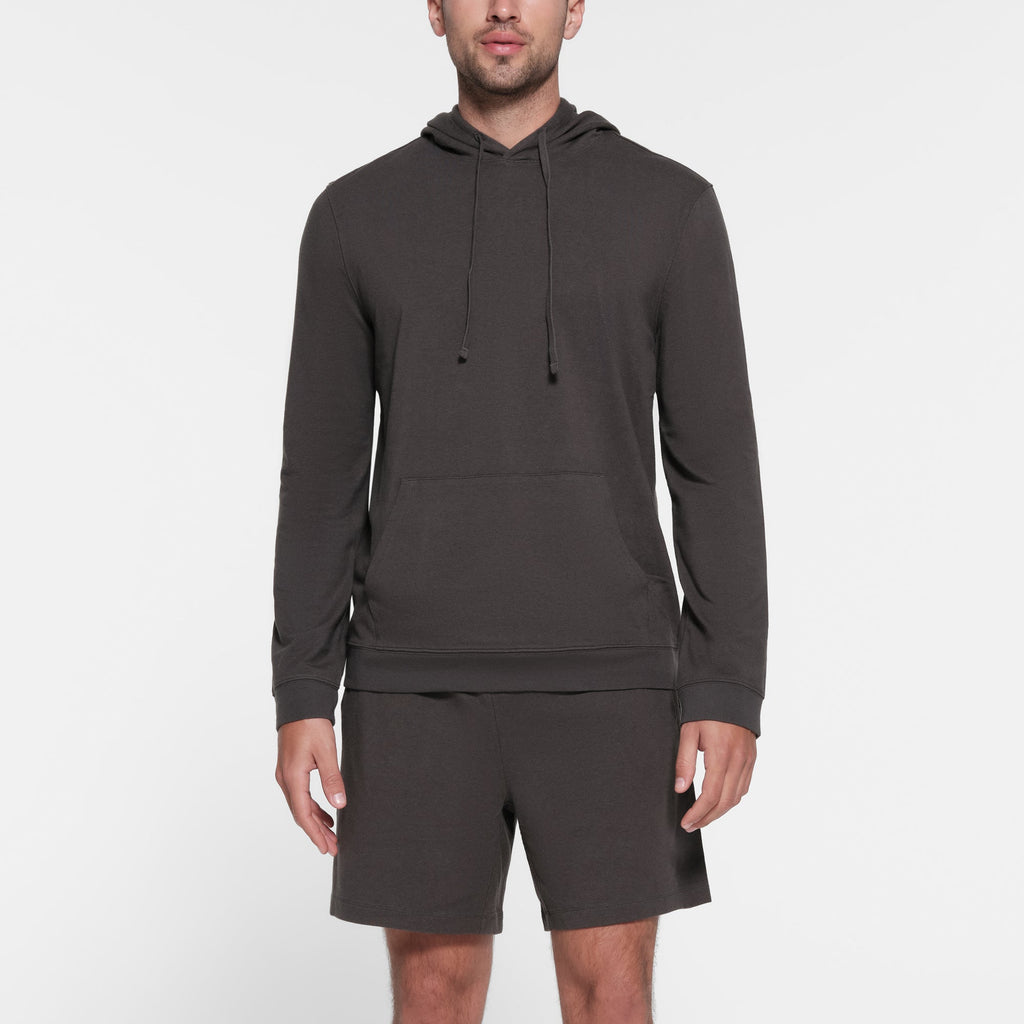 JERSEY LOUNGE MENS HOODIE | ASH