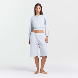 Cotton Fleece Shrunken Cardigan