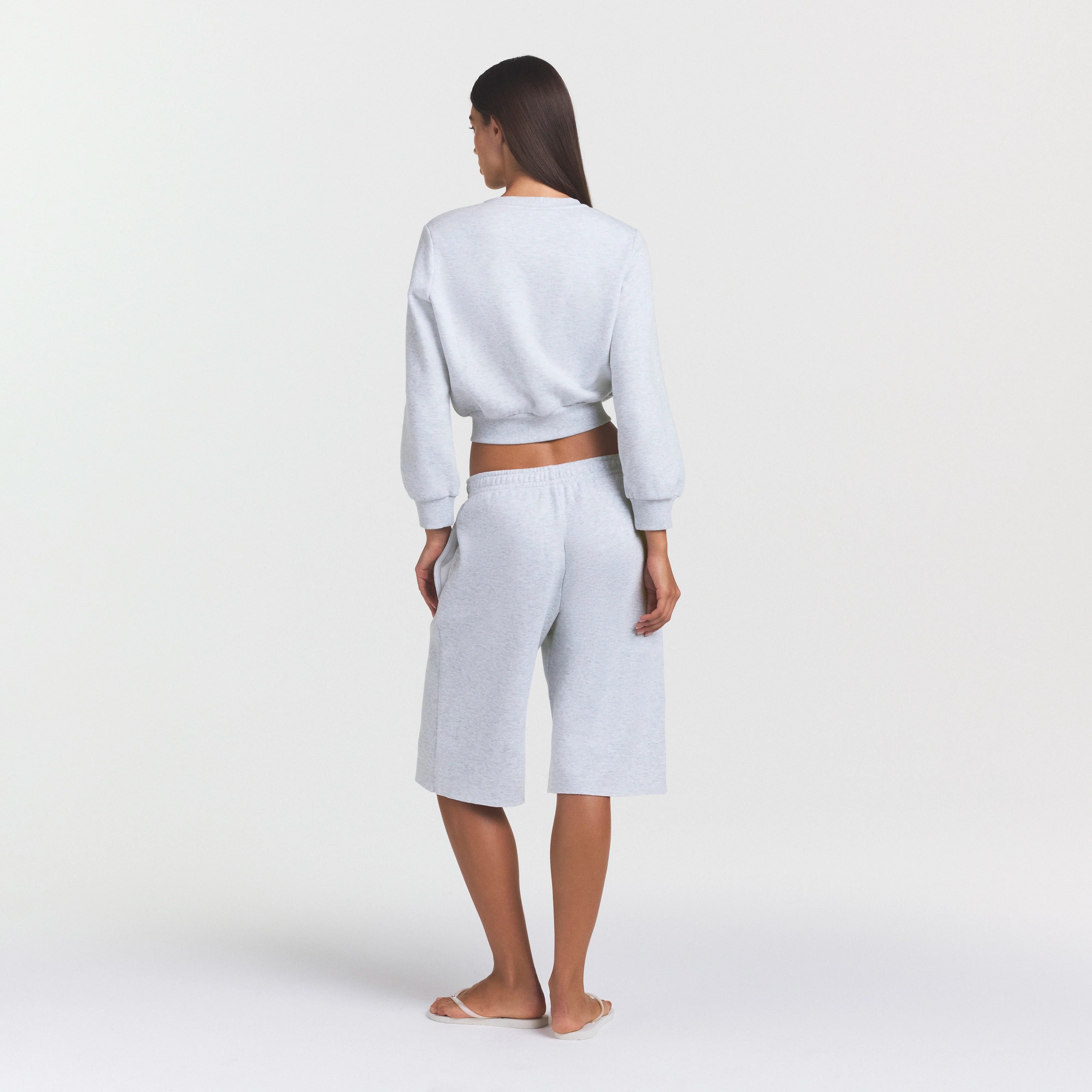 Cotton Fleece Shrunken Cardigan