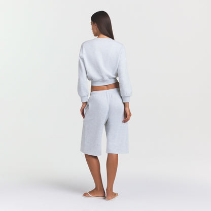 Cotton Fleece Shrunken Cardigan